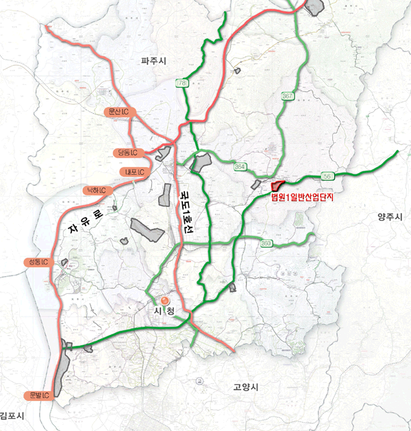 법원1일반산업단지 위치도