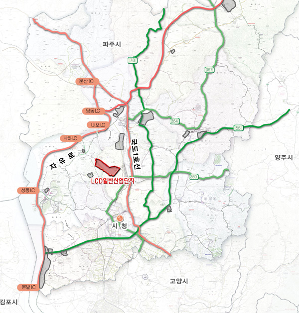 LCD일반산업단지 위치도