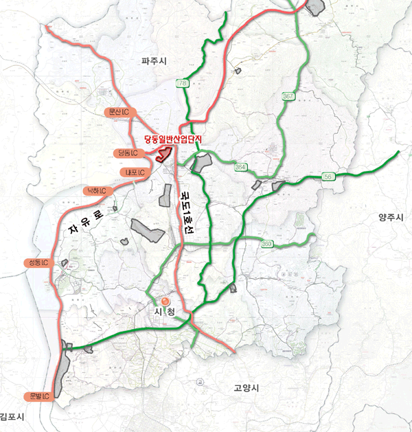 당동일반산업단지 위치도
