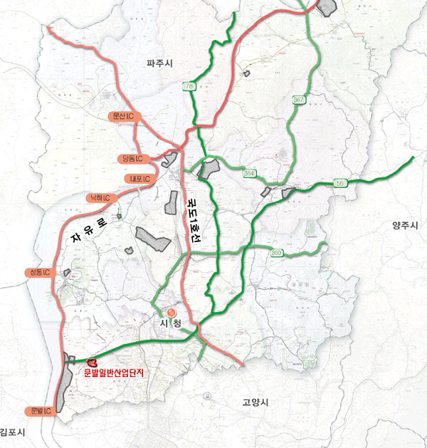 문발Ⅰ일반산업단지 위치도