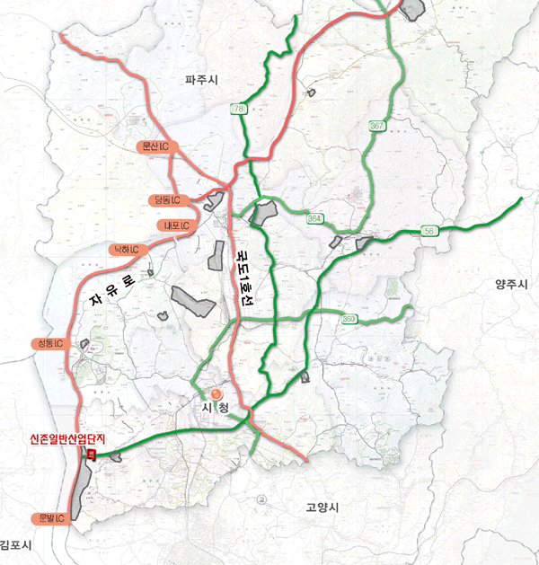 신촌일반산업단지 위치도