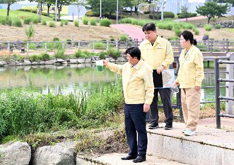 운정호수공원 녹조 발생현장 및 운정 공공하수처리시설 현장 확인 (2026. 08. 19)_4