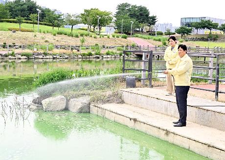 운정호수공원 녹조 발생현장 및 운정 공공하수처리시설 현장 확인 (2026. 08. 19)_0