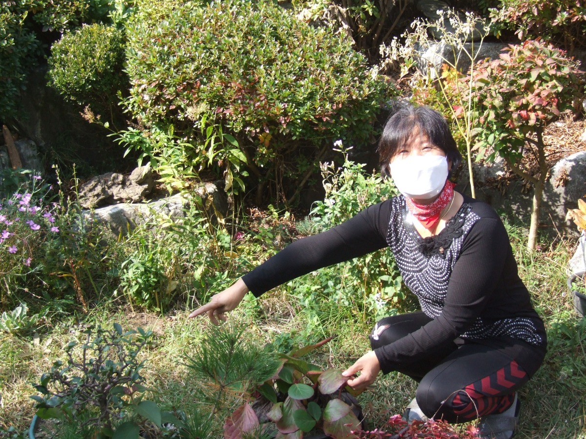 ‘야생화 정원’을 소개하는 정상희 씨