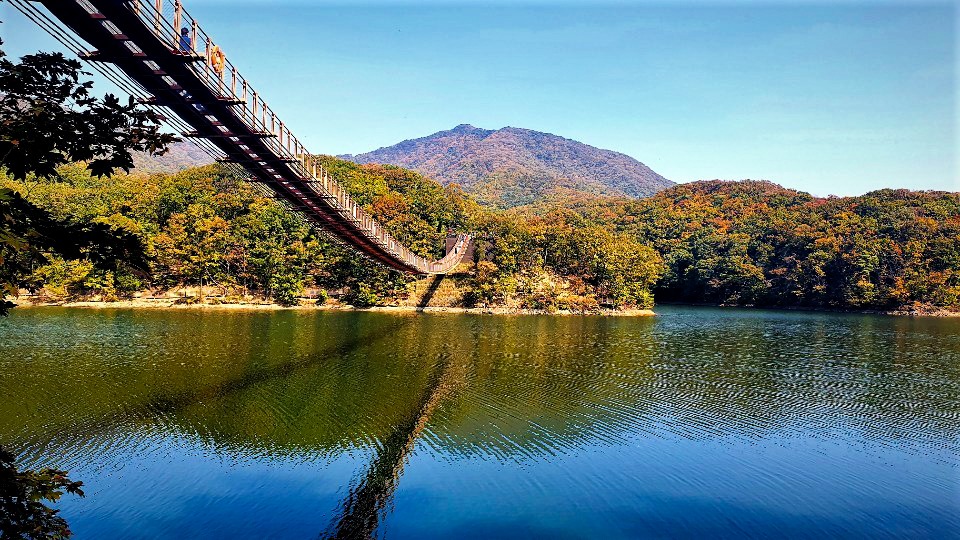 마장호수의 가을 풍경