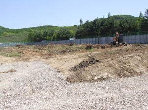 파주장단콩웰빙마루 공사 현장