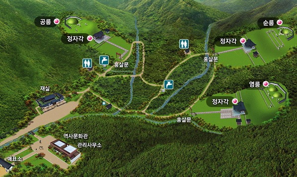 파주삼릉 배치도