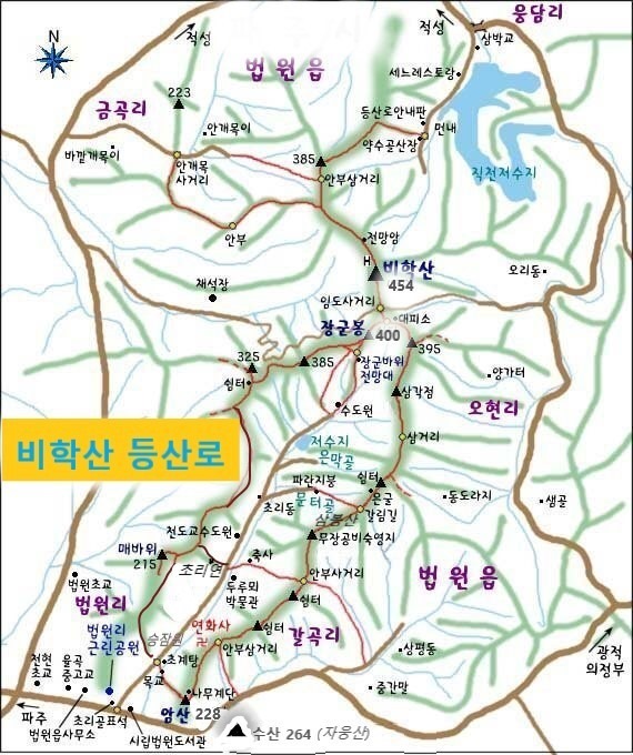 비학산 등산로