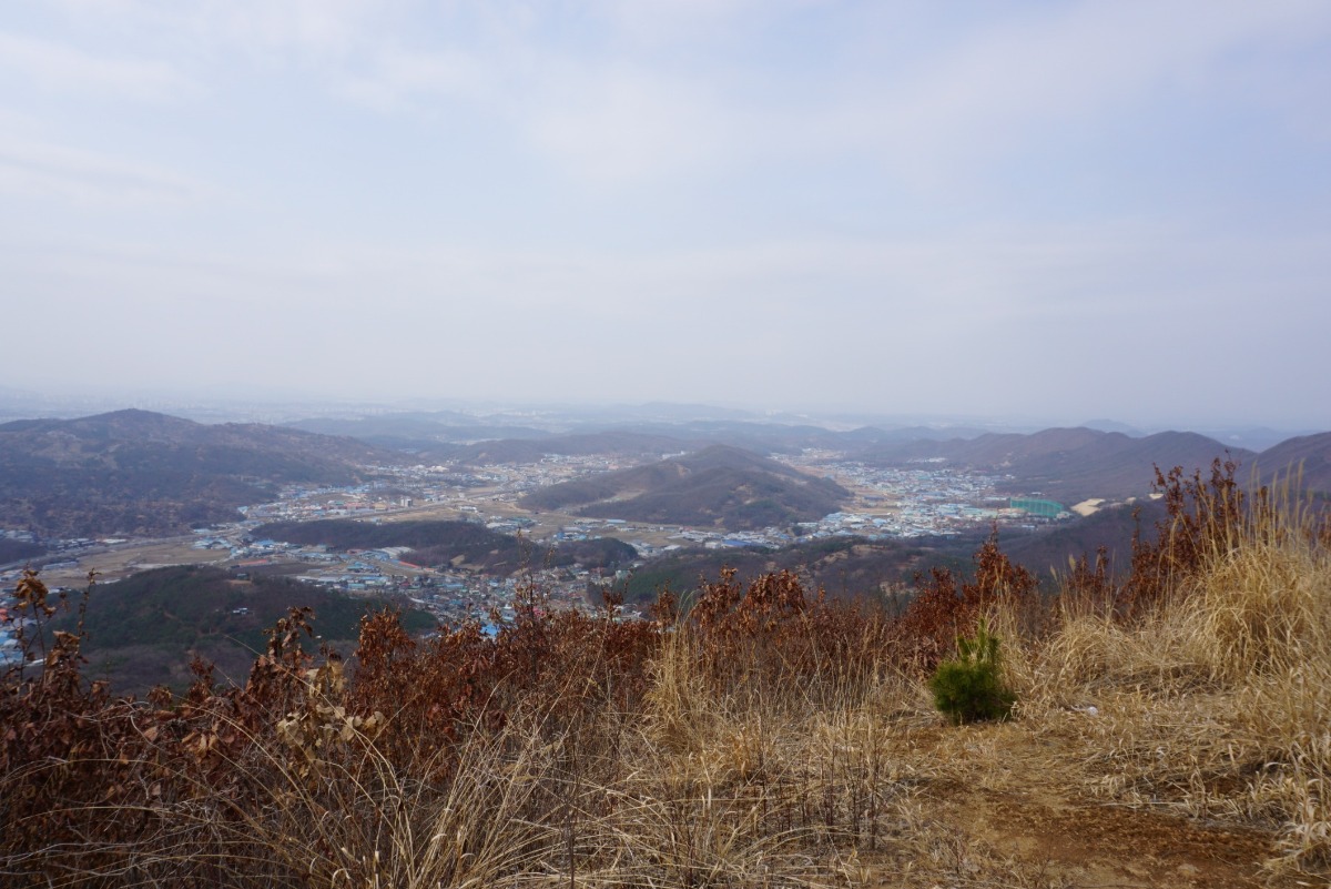 활공장에서 바라 본 용미리