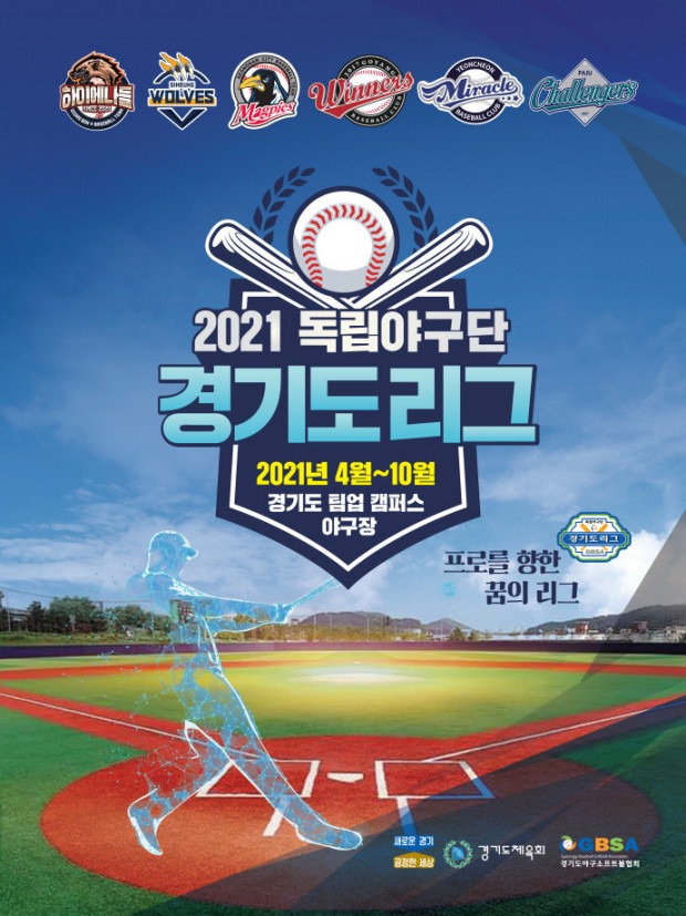 2021 독립야구단 경기도리그 포스터