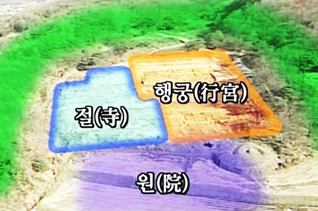 혜음원의 개략적인 시설 배치도