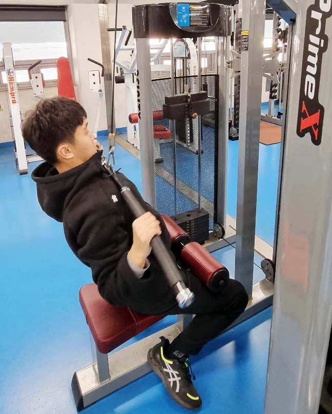 기초훈련하는 이상익 선수